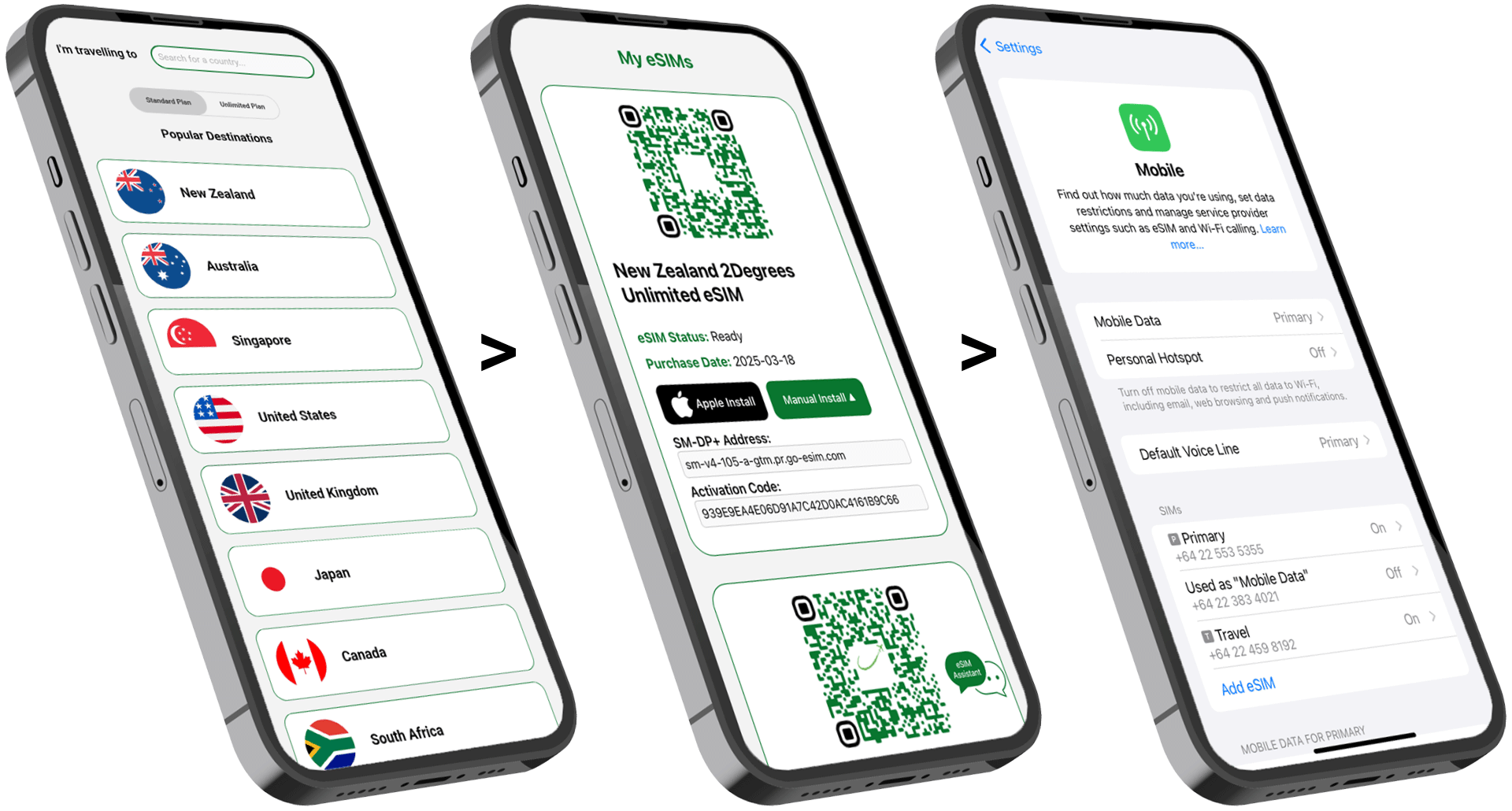 eSIM Installation Graphic
